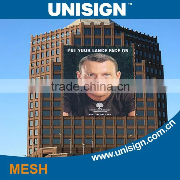 Unisign Good Quality Advertisement Banner Printing Material Pvc Coated Polyester Mesh Fabric photo-6