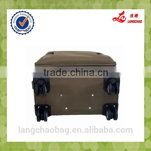 New Design Customized 4 Spinner Wheels Zipper Personalized Soft Polo Trolley Luggage Sets photo-5