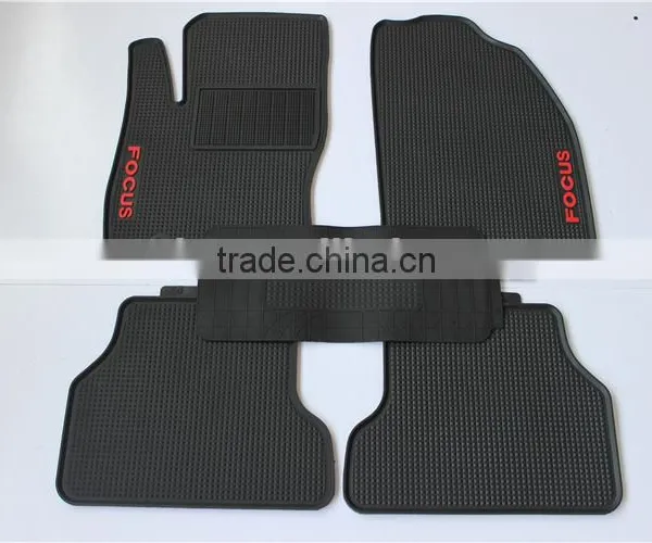 Universal Fit 5-Piece Heavy Rubber Floor Mat Set - Diamond Style (Black) FOR FORD FOCUS photo-2