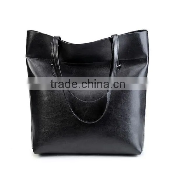 New Satchel Women Fashion Black PU Leather Messenger Bag Shoulder Bag Tote Handbag photo-2