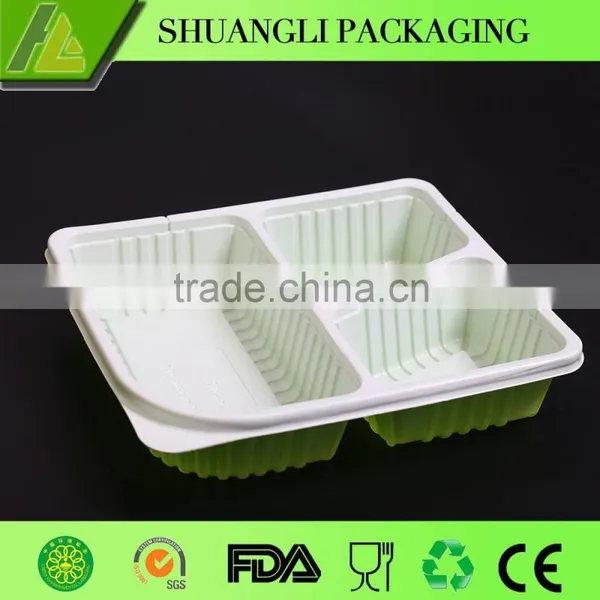 3 Compartment Plastic Bento Lunch Box on Sale photo-2