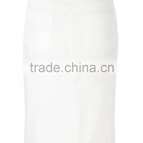 2015 Latest Women Fashion White Demin Skirt photo-4
