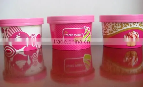 100ml Wholesale Print Customized Logo Ice Cream,Chocolate Cup With Lid,Spoon,Stick photo-3