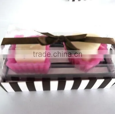 2pcs Box Packing Heart Shape Wedding Cake Candle