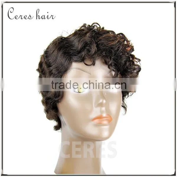 Short Wigs for Black Woman 100% Human Hair Lace Front Wig photo-3