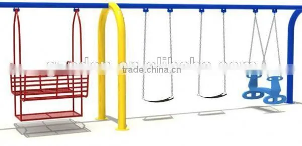 The Best Quality 4-Seat Swing Chair Metal Garden Cushions photo-4
