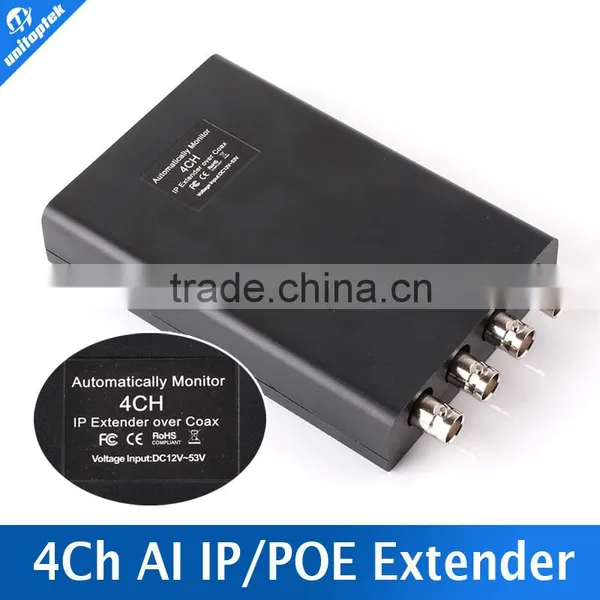 Signal Transmission Amplifier a Cable Can Extend 2500 Meters HD 4ch POE Extender with Auto-Monitor
