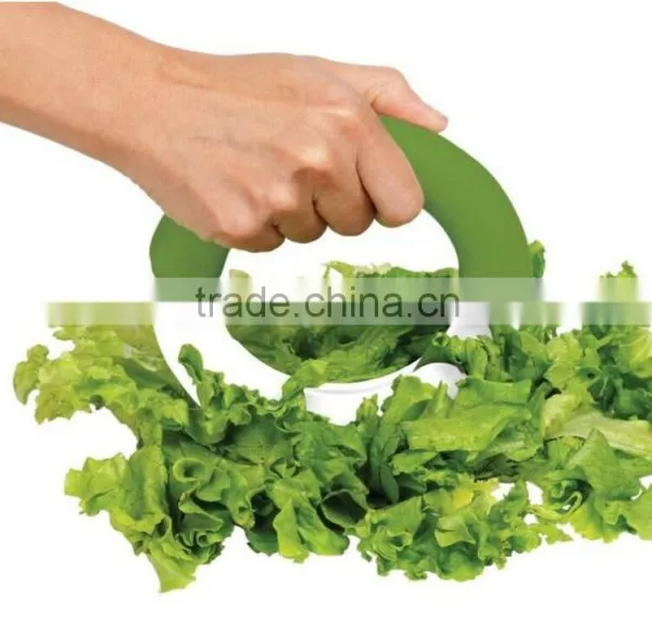 Food Grade Plastic Vegetable Fruit Cutter Salad Cutter for Kitchen Salad Shears Lettuce Chopper photo-3