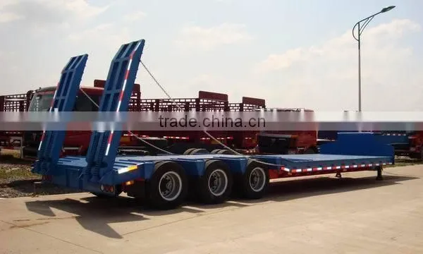 Shengrun 3 Axles 40-60 Tons Gooseneck Low Bed Semi Trailer for Sale photo-3