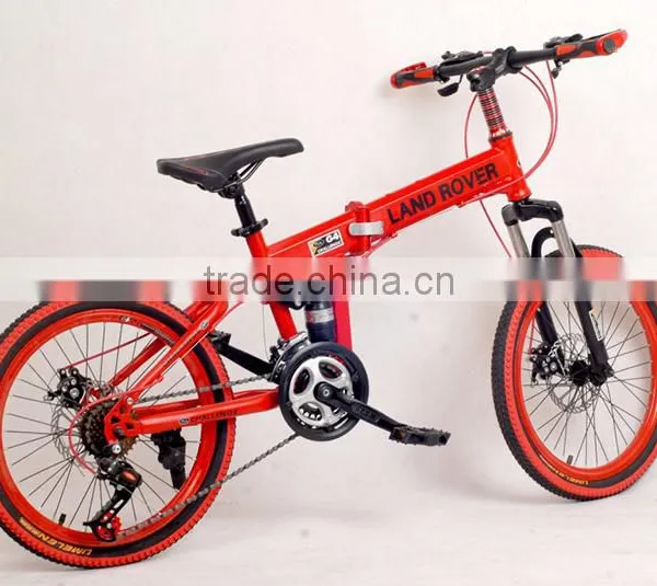20-inch Folding Mountain Bike 21 Speed High-carbon Steel Full Suspension Folding Bike