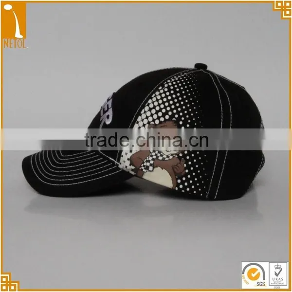 Cheap High Quality Unisex Black Embroidered 6 Panel Custom Baseball Cap photo-2
