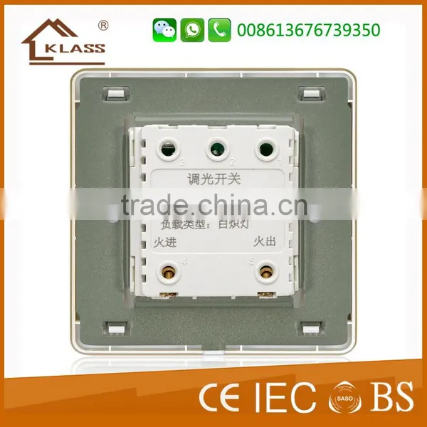 Screwless Dimmer Light Switch With Brushed Stainless Steel Wall Plate photo-5