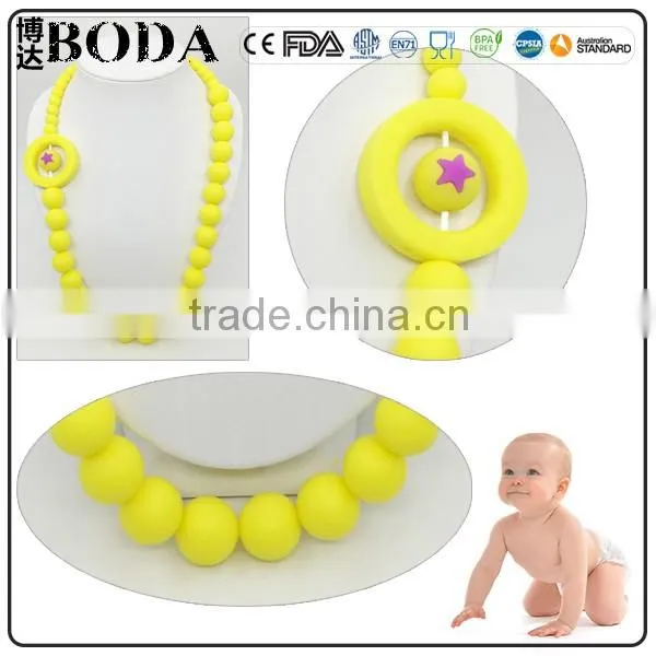 Personalized Teething Amber Necklace Silicone Necklace photo-2