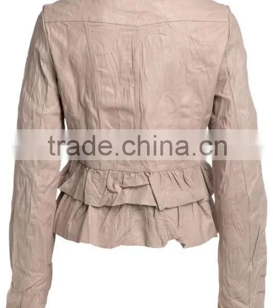 Ladies Leather Fashion Jacket & Wrinkle Style photo-2