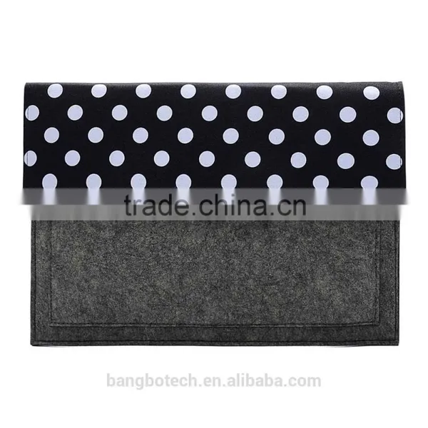 Wool Felt With Canvas Material Sleeve Bags for Mabook Laptop Case photo-3