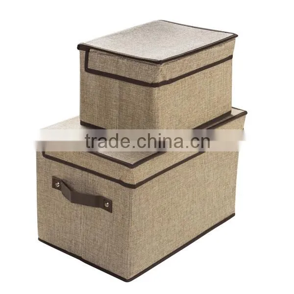 Collapsible Fabric Storage Bin With Cardboard