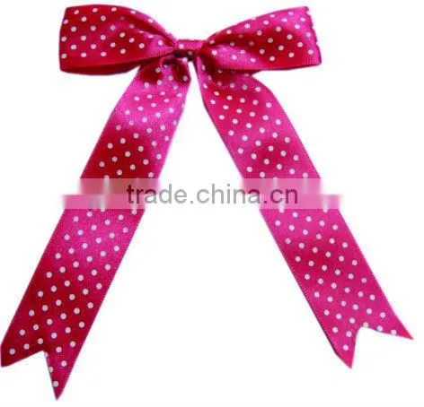 Custom Chocolate Packing Ribbon Bow With Elastic Loop Pre-made Bow for Baking Decoration photo-4