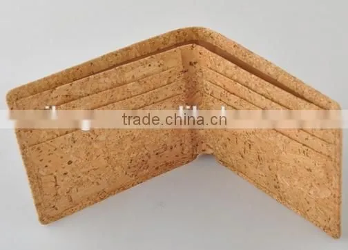 New Arrive Eco-freindly Cork Leather Men Wallets ( W013)