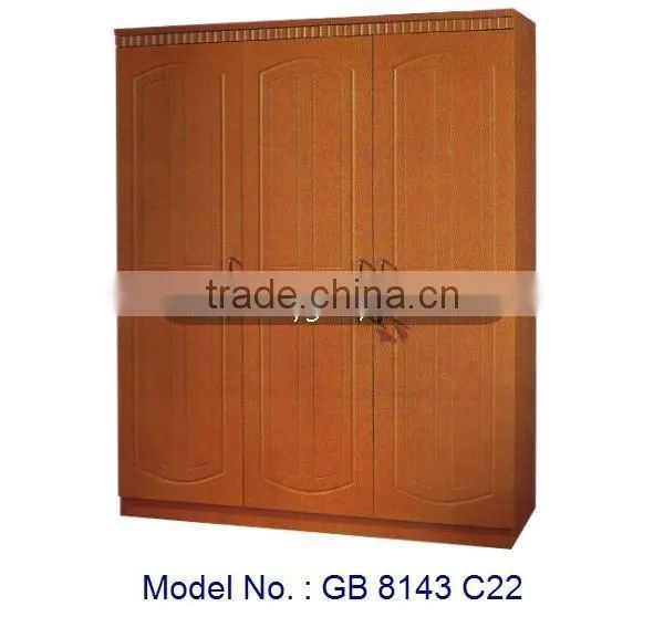 Modern Wardrobe Furniture MDF Closet WIth 3 Doors, Classic Bedroom Furniture, Wooden Wardrobe Designs, Malaysia Closet