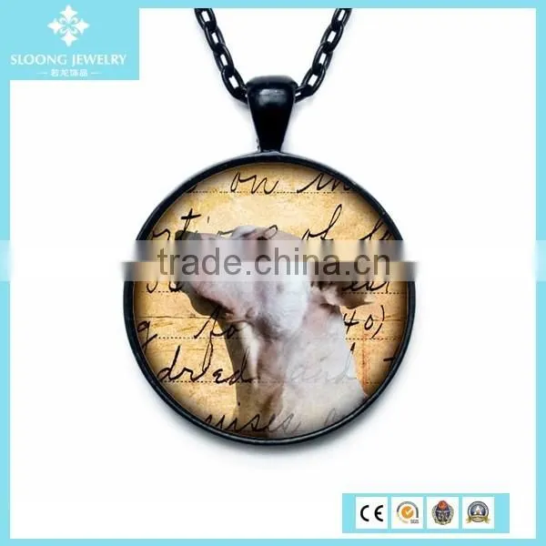 925 Hot Fashionable Silver Glass Heart Pendant Wholesale photo-2