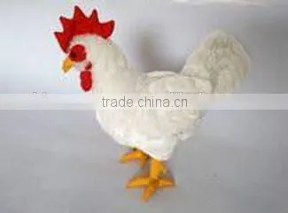High Quality Factory Wholesale Realistic Plush White Standing Cock Soft Toy Stuffed Animal Toy Standing White Cock Plush Toys photo-2