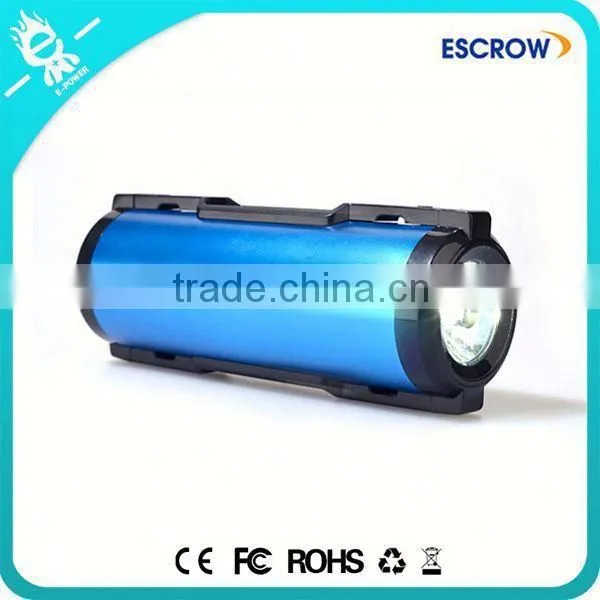 Business Style High Performance 5000mah Mobile Holder Loudspeaker New Power Bank With LED Torch