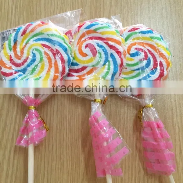 30g Multi-colored Sunflower Shape Round Flat Lollipop photo-4