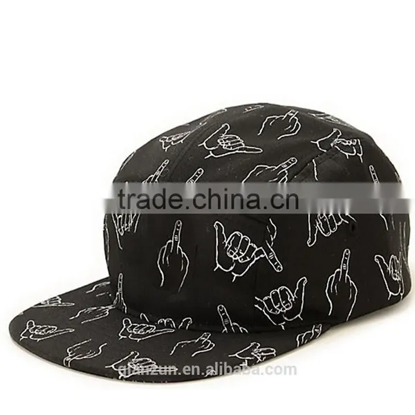 High Quality Wholesale Flat Brim Custom Printing 5 Panel Hats photo-5