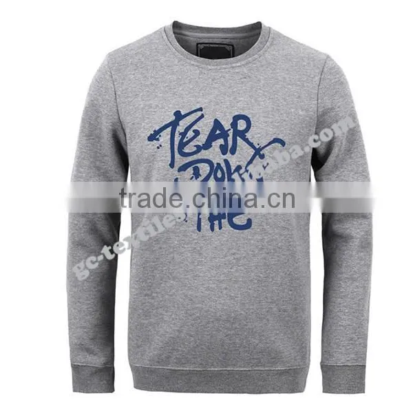 Men's Printed Round Neck Fleece Sweater Supplier photo-2