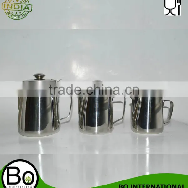 Sanding Stainless Steel Milk Pitcher With Lid photo-2