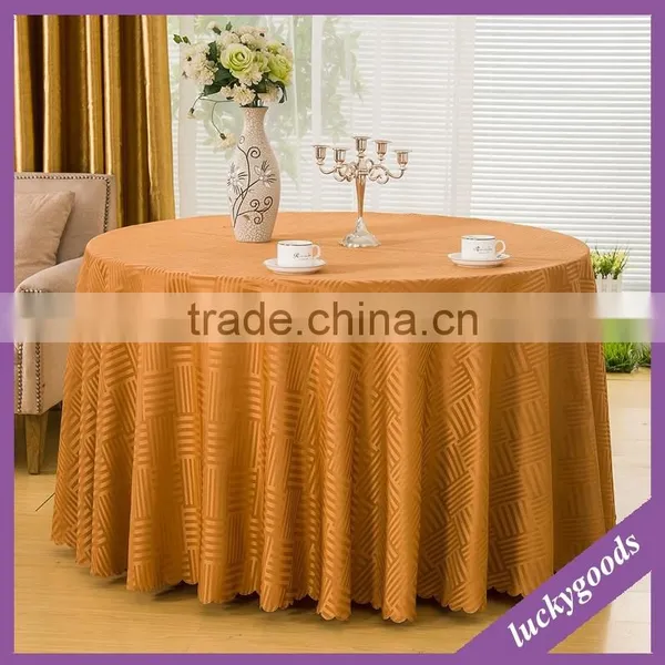 Bulk Round Shape White Luxurious Wedding Table Cloths With Printing photo-2