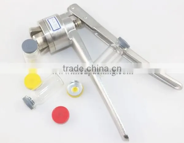100sets/ Lot 10ml Glass Vials+20mm Vial Stopper + 20mm Flip off Caps + 1pcs 20mm Vial Crimper photo-2