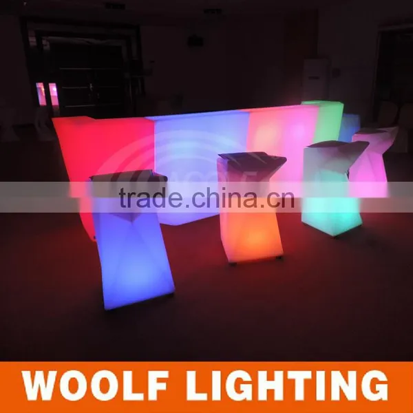 Bar Club Plastic Glow Furniture LED Lighted Bar Table photo-2