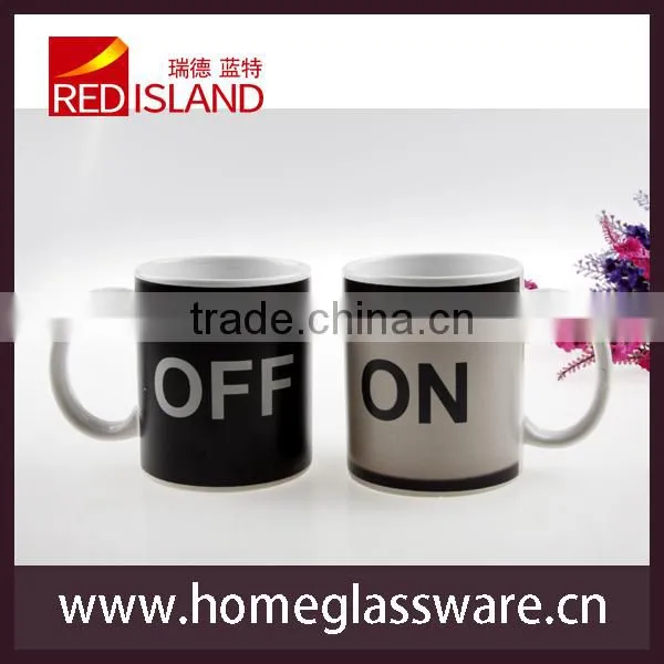 creative temperature off on switch color changing mug magical ceramic cups