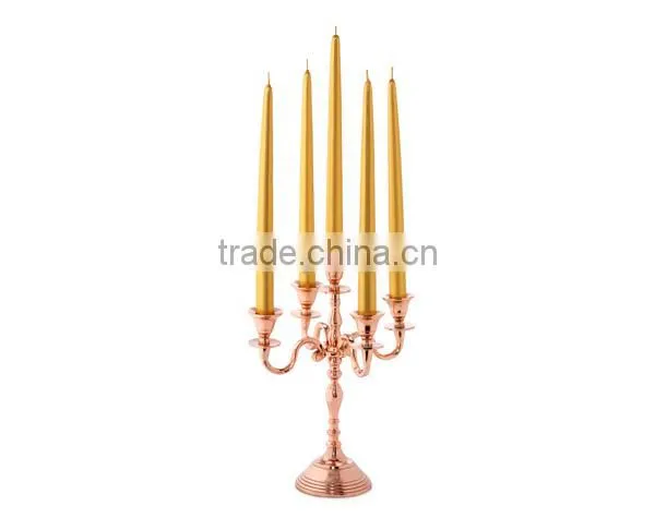 Tall Silver Candelabra for Wedding Centerpiece, Copper Candelabra for Wedding photo-3