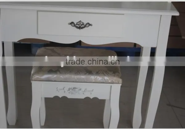 Vanity Dressing Table With Mirror With Stool photo-3