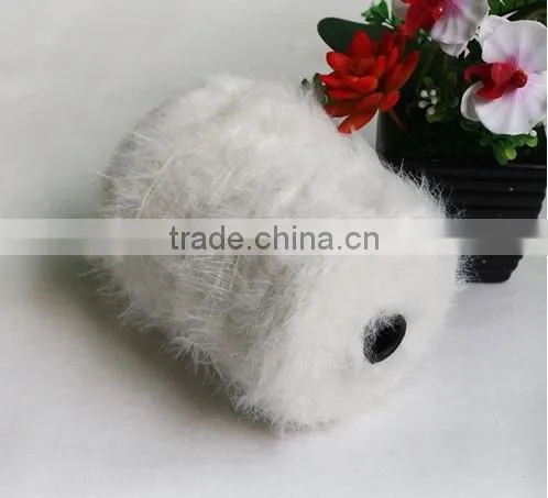 100%Polyester Fancy Feather Yarn For Knitting Scarf photo-3