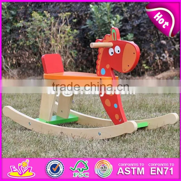 2017 New Design Funny Rocking Horse Toddlers Wooden Ride on Toys W16D109-S photo-5