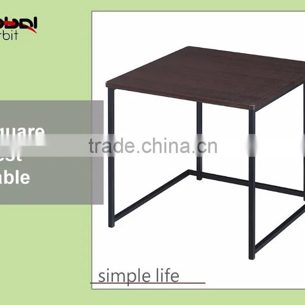 Living Room Furniture Durable Metal Frame Square Glass Top Console Table photo-3