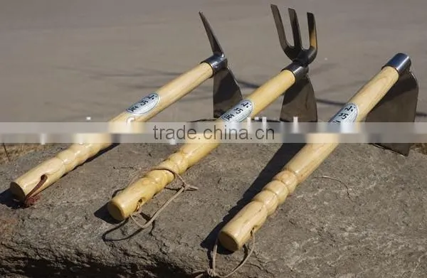 Garden Tool--Stainless Steel Hoe With Solid Wood Handle photo-2
