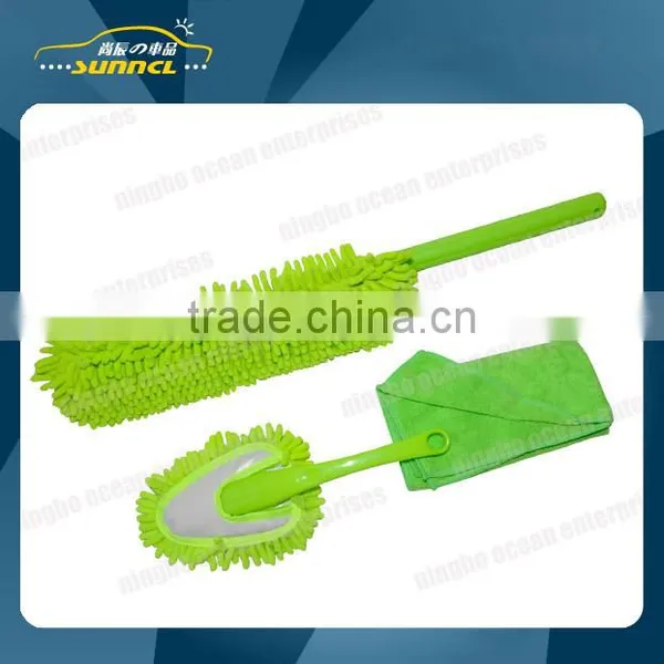 Changeable 100% Polyester Chenille Car Brush , Microfiber Car Wash Brush photo-2
