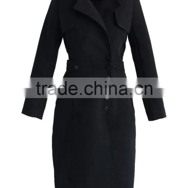 Multi-way Wear Coat and Skirt Set in Red,women Removable Dress Coat,women Knee Length Fitted Long Coat photo-4