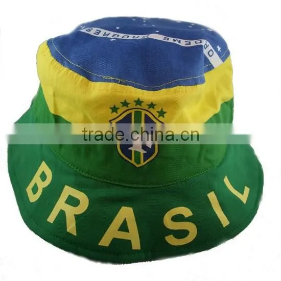 Wholesale 100% Cotton Print Pattern American Flag Bucket Hat photo-3