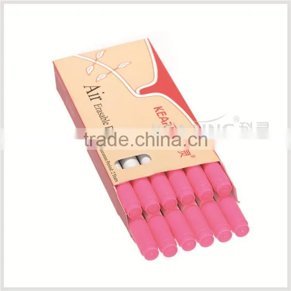 2017 New Kearing Single Tip Pink Color Auto Vanishing Pen Fabric Air Erasable Pen photo-3
