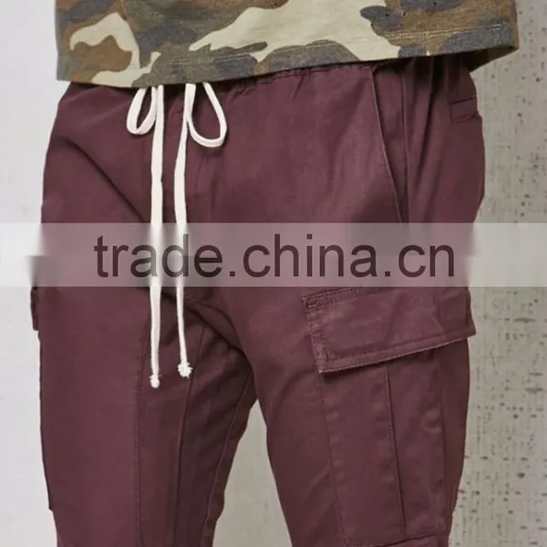 Drop Skinny Cargo Multi-pocket Mens Sweat Pants Slim Joggers photo-2