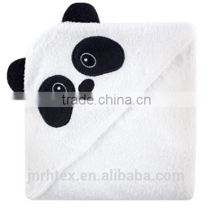Eco-friendly Embroidery Designs Ring Spun Cotton Terry Animal Baby Bath Towel With Hood photo-3