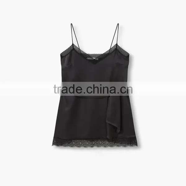 Dongguan Yihao 2016 China Manufacturers Hot-sale Custom New Suede Lace Trim Silk Satin Dress Styles Girls Dress photo-3