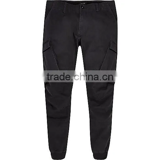 Men's Black Cargo Tapered Joggers photo-4
