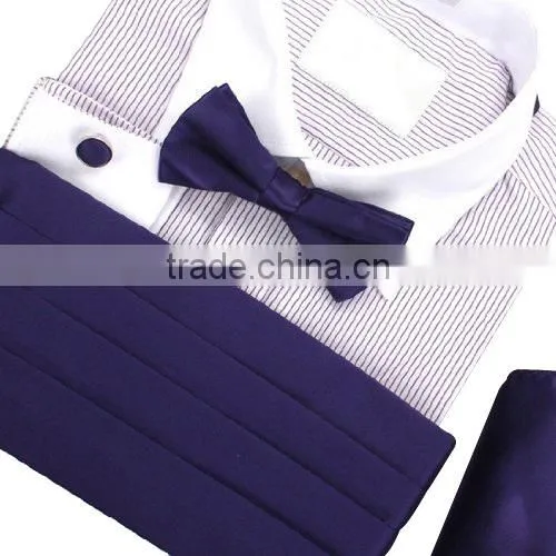 Mens Tuxedo Shirt Wedding Dresses With Bow-tie and Cufflinks photo-4