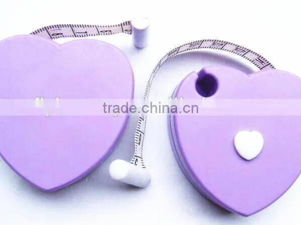 Heart Shape Promotion Gift Measuring Tape Keychain Tape 1M Tape photo-2